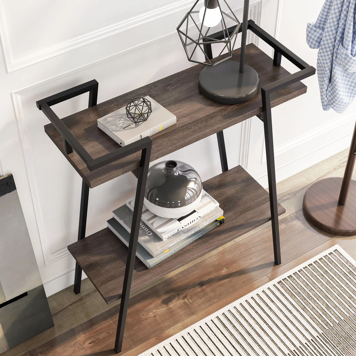 31-inch Metal Two-tier Console Table L163904