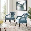 Light Blue Performance Velvet Accent Chair Set of 2 P4649