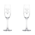 Set of 2 Glass Champagne Flutes 8 oz Stemmed C61880