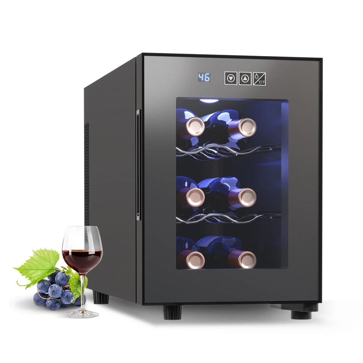 6 Bottle Wine Cooler with Digital Temperature Control U9177