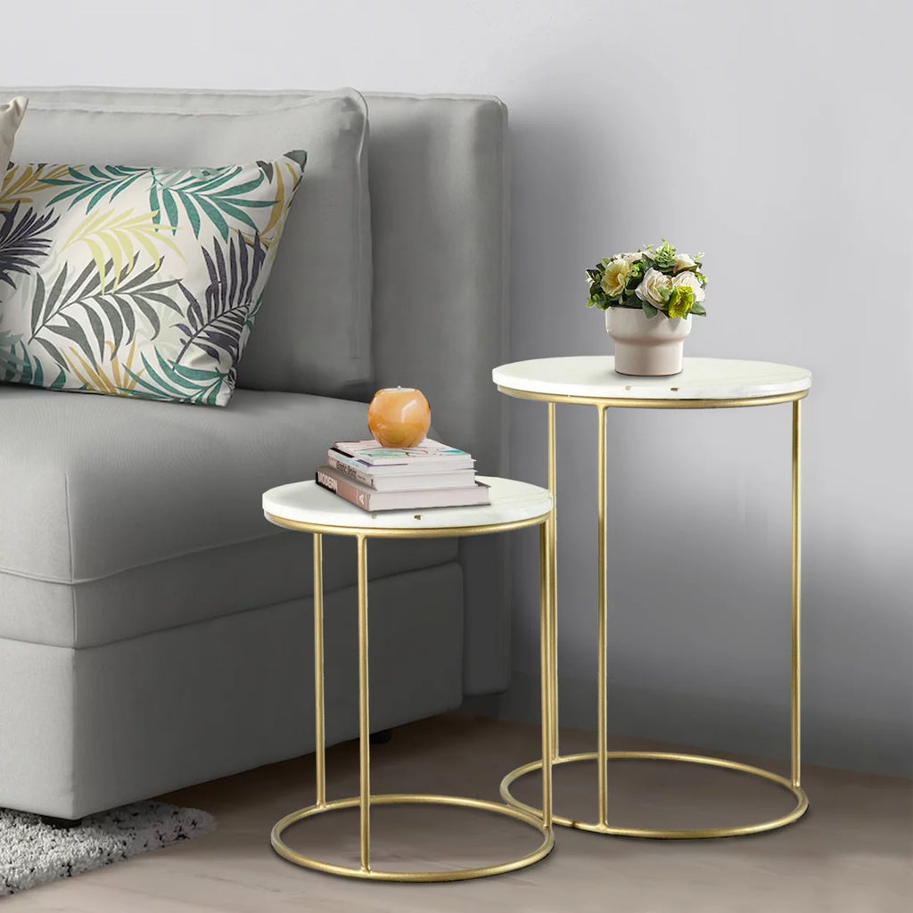 17 Inch 2 Piece Nesting End Table Set N264
