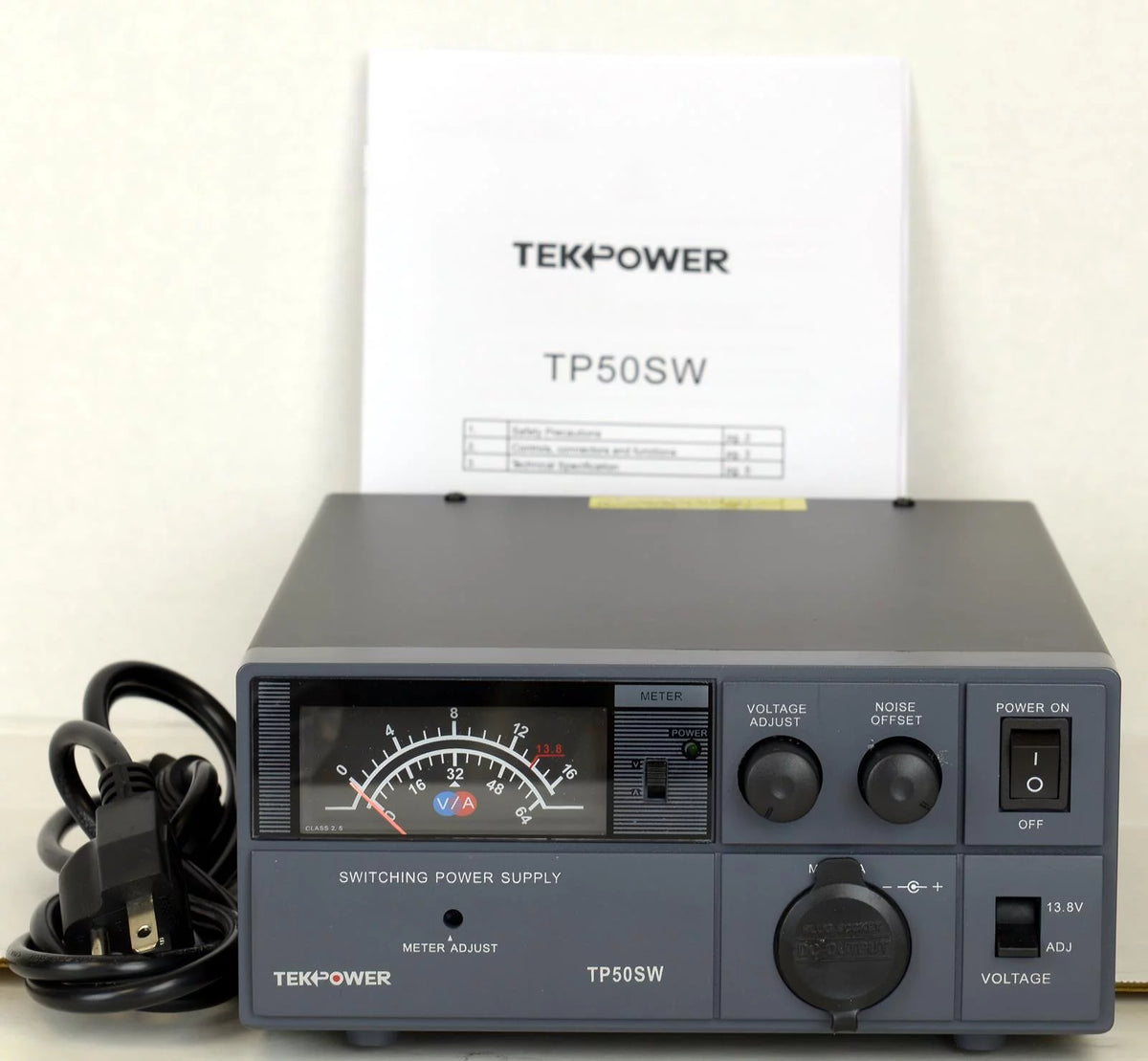 50 Amp 13.8V Analog DC Power Supply with Cigarette Plug O540227