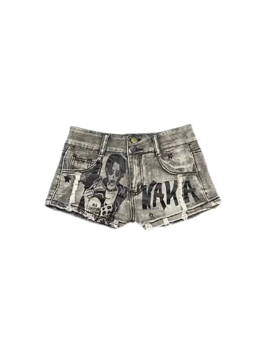 Distressed Denim Shorts H17756