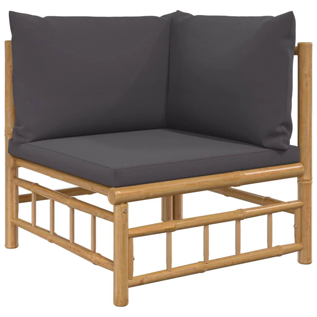 7 Piece Patio Set with Dark Gray Cushions U397039