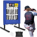 Heavy Duty 9 Hole Baseball Softball Pitching Net with Carry Bag Y83579
