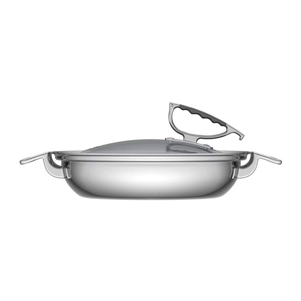 12-Inch Dual Handle Casserole Pan with Glass Lid V44854