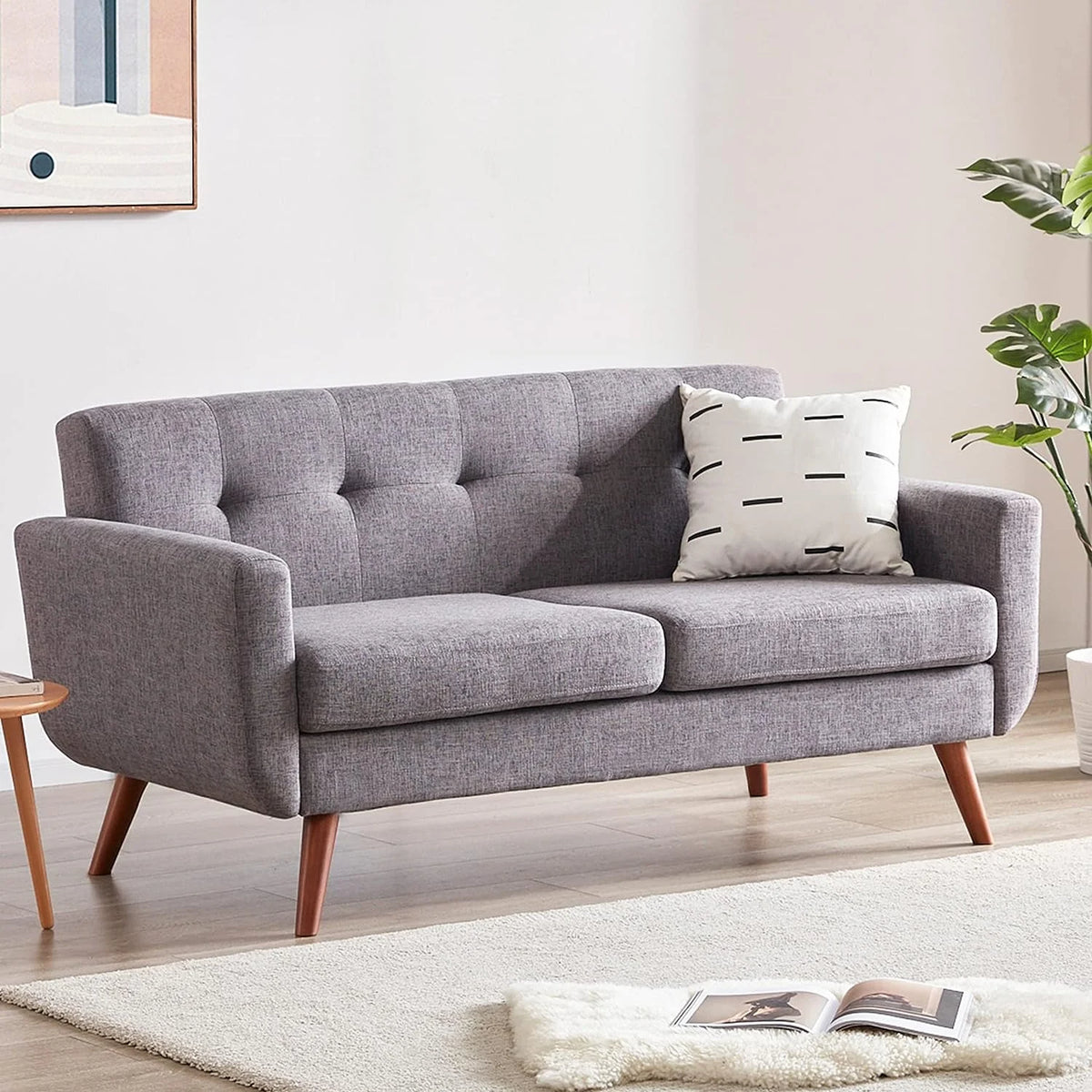 65" Loveseat Sofa Button Tufted Upholstered X2891