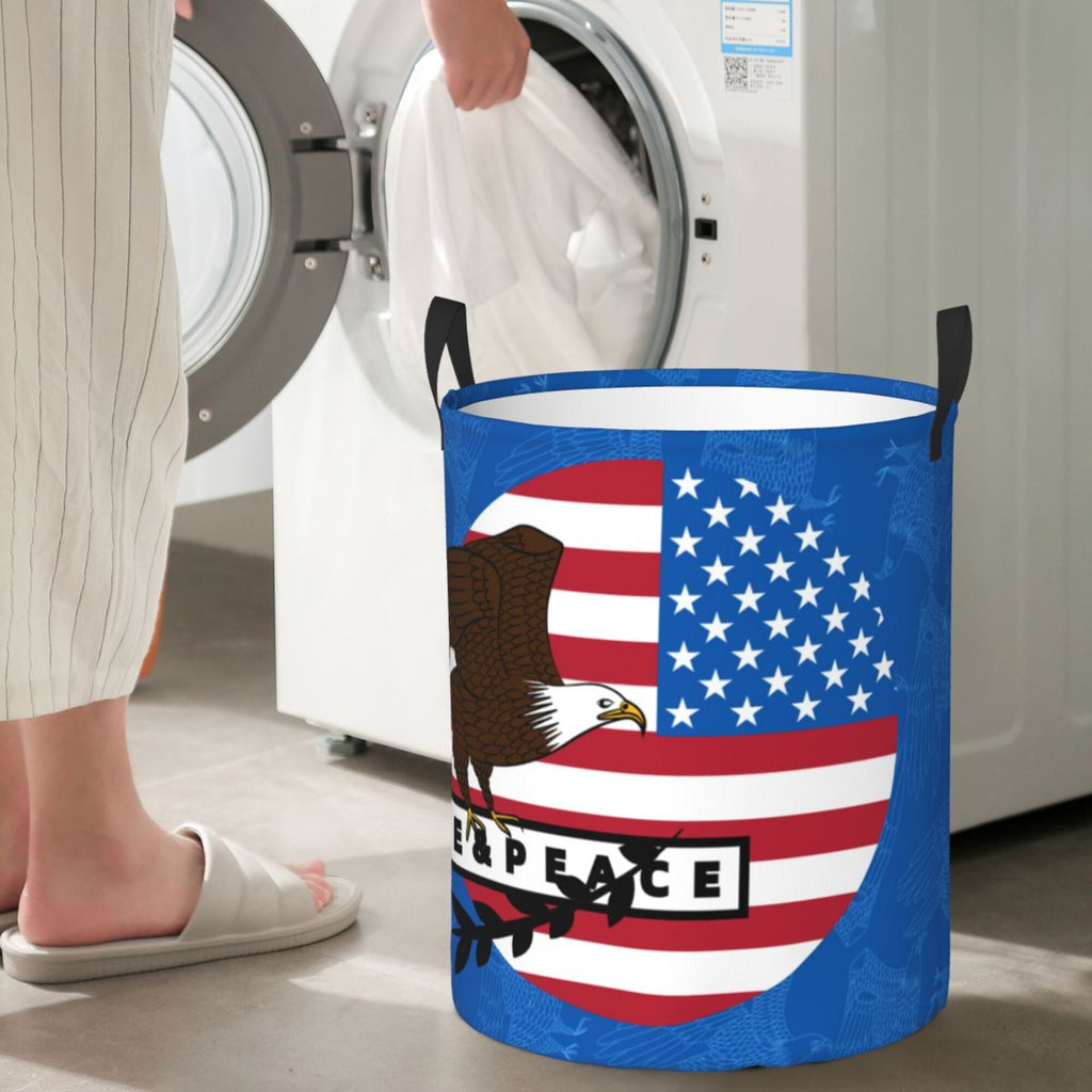 Blue Collapsible Laundry Basket R386148