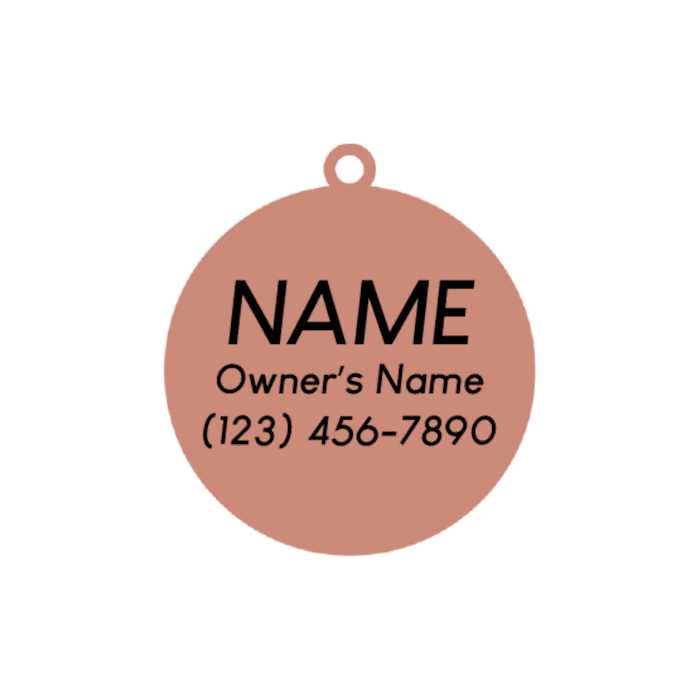 Rose Gold & Navy Pet ID Tag F20968