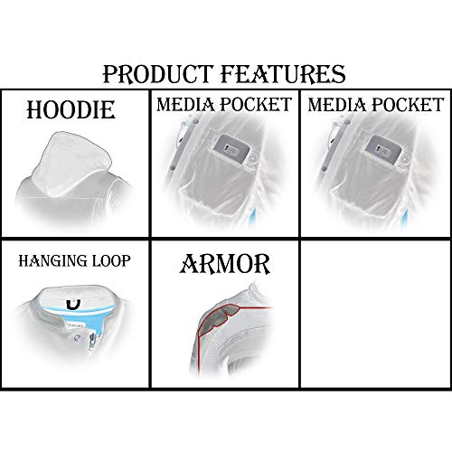 Black CE Approved Armored Riding Hoodie D20759