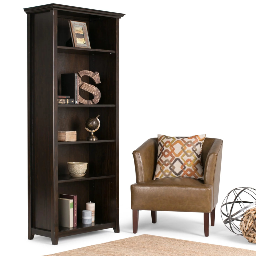 Solid Wood 5-shelf Bookcase H633