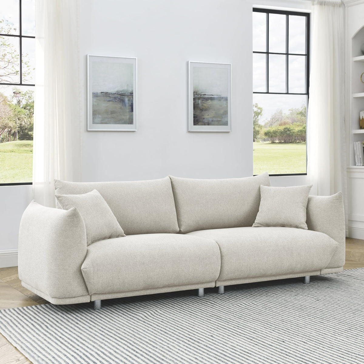 Modern Sofa with 2 Pillows W300201