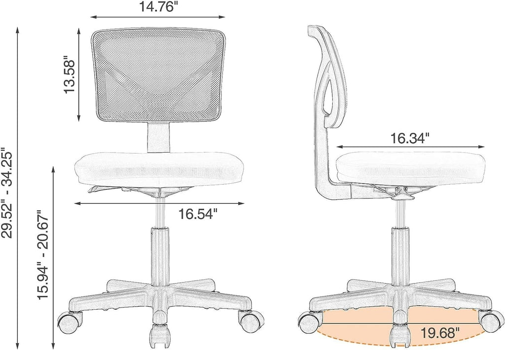 Black Ergonomic Low-Back Mesh Office Chair F79144