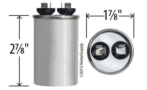 25 UF MFD 370 Vac Round Capacitor Y9113