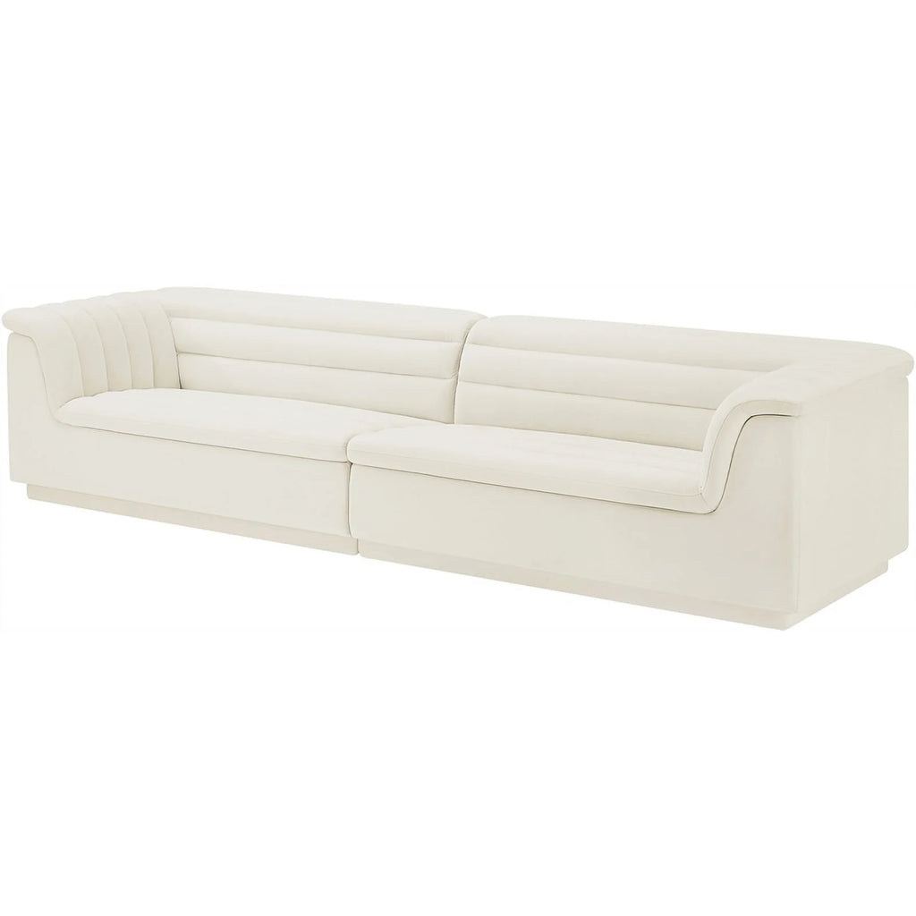 Cream Velvet Modular Sofa Z7973