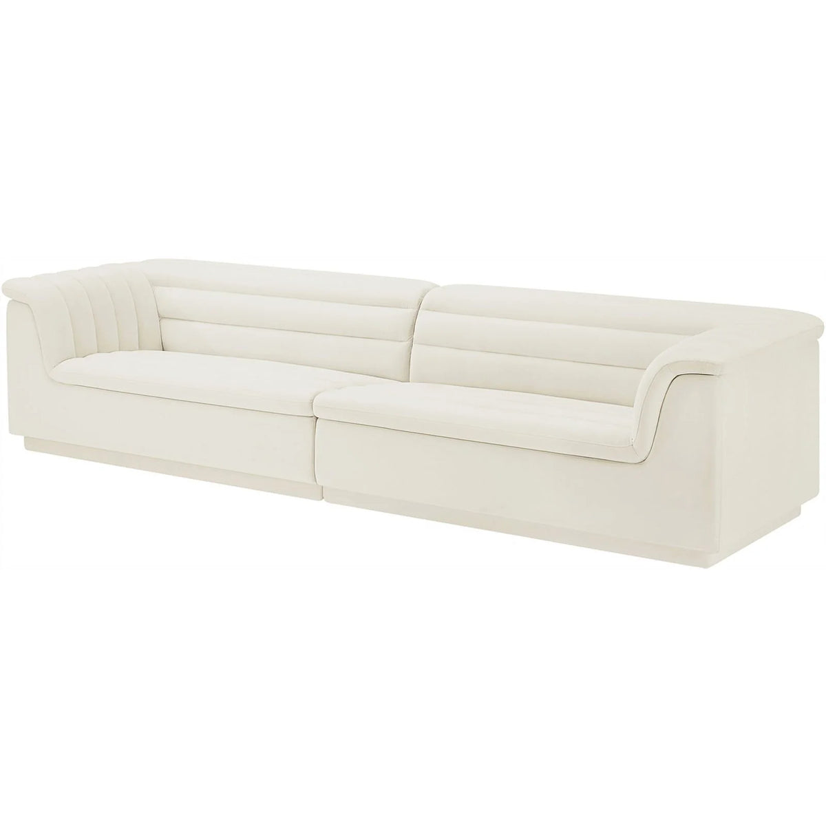 Cream Velvet Modular Sofa Z7973