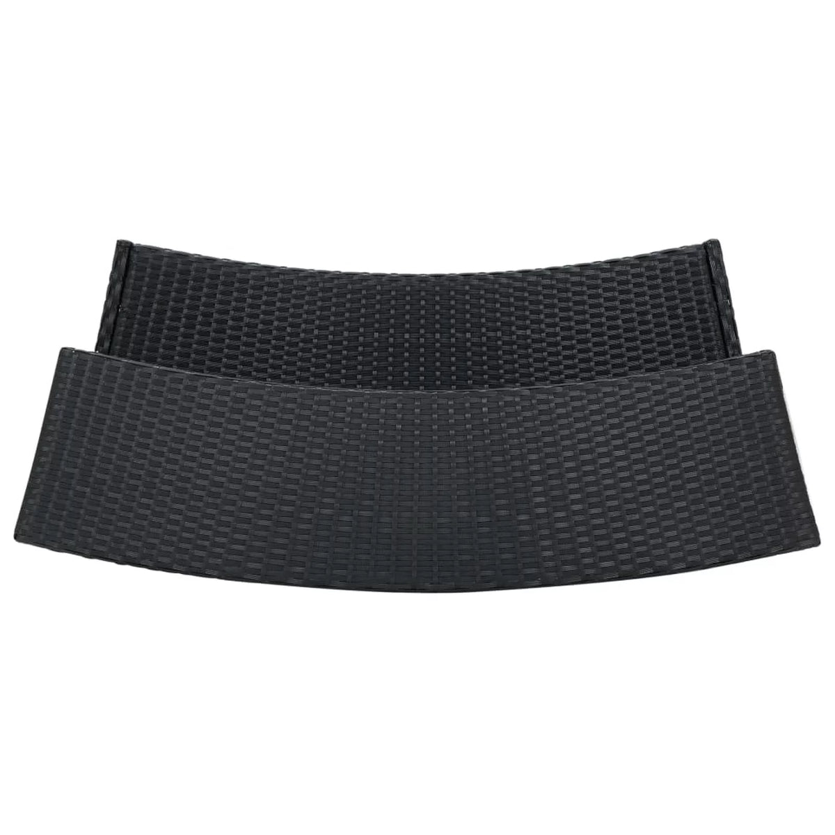 Black Poly Rattan 2-Tier Bar Table L9176