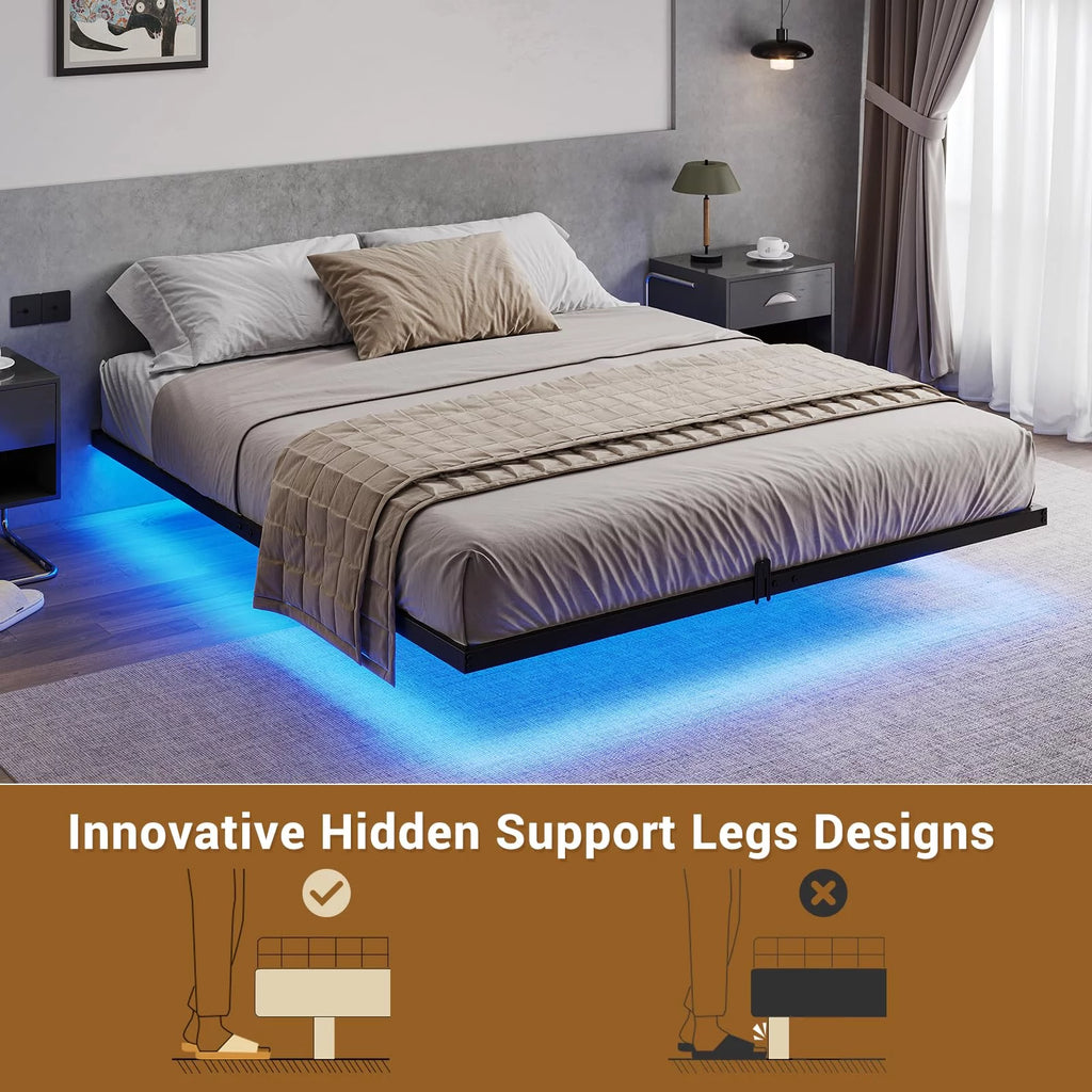 Queen Bed Frame with LED Lights M480125