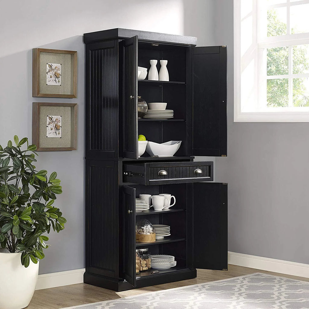 Distressed White Pantry X372