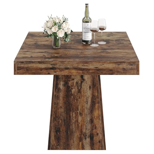 Square Dining Table for 4, 31.5-Inch Pedestal Base Table Z552