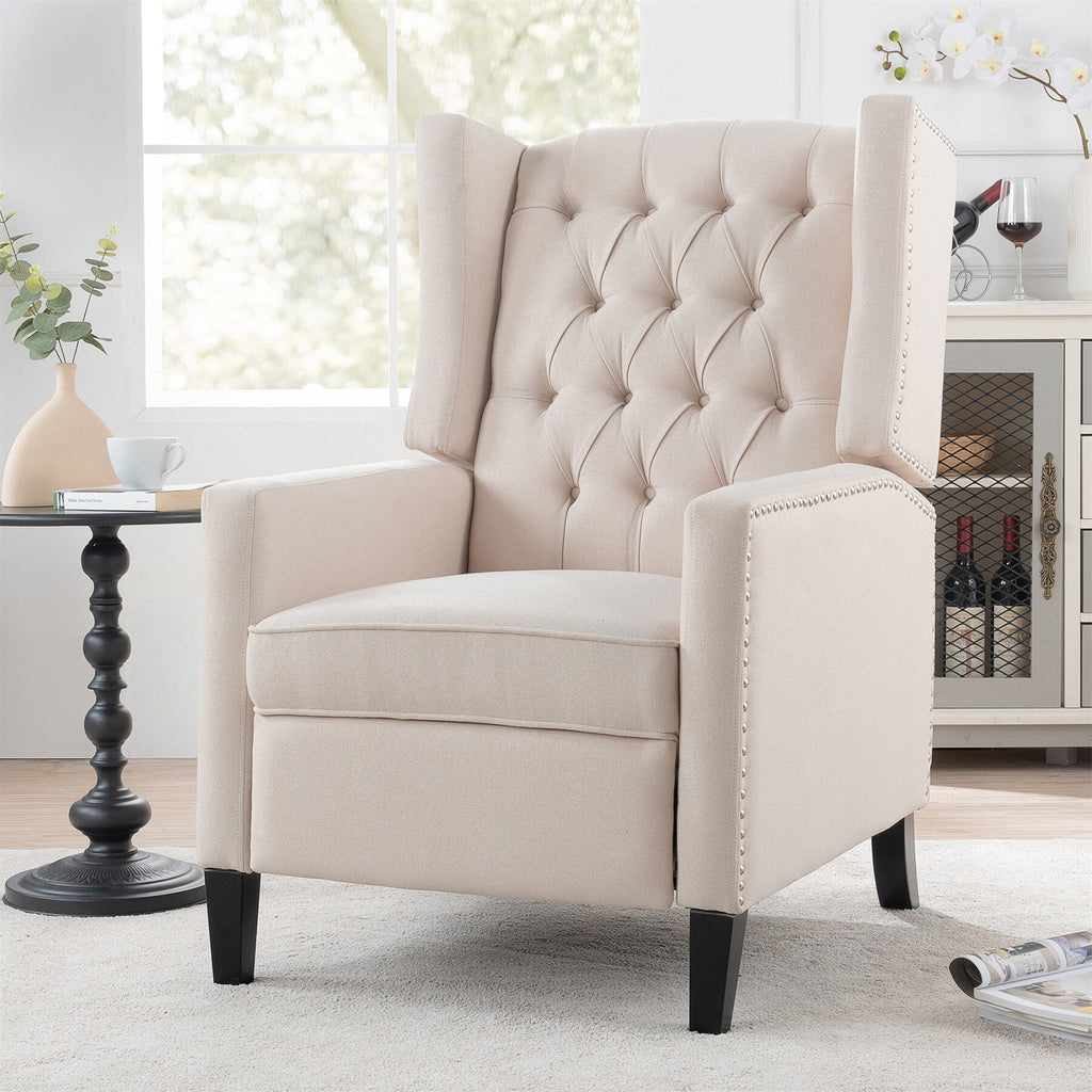 Blue Upholstered Manual Recliner G67601