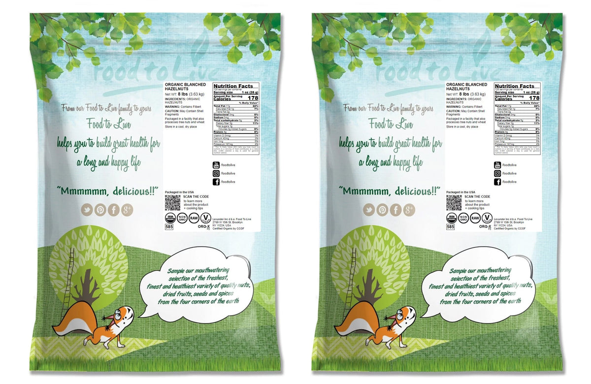 Organic Blanched Hazelnuts 16 Pounds E452864