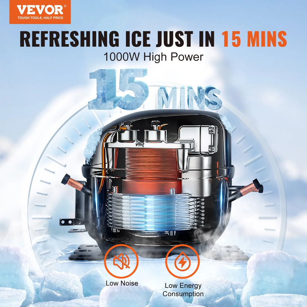 Commercial Ice Maker with 330.7LBS Storage Bin X66622