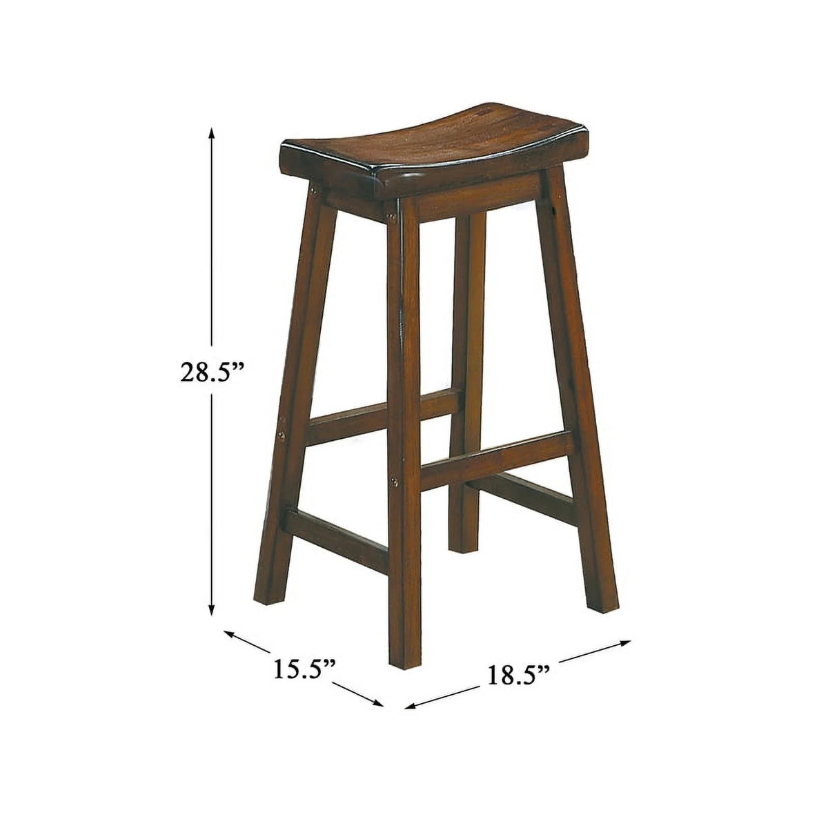 Solid Wood Bar Stool Set of 2 R561