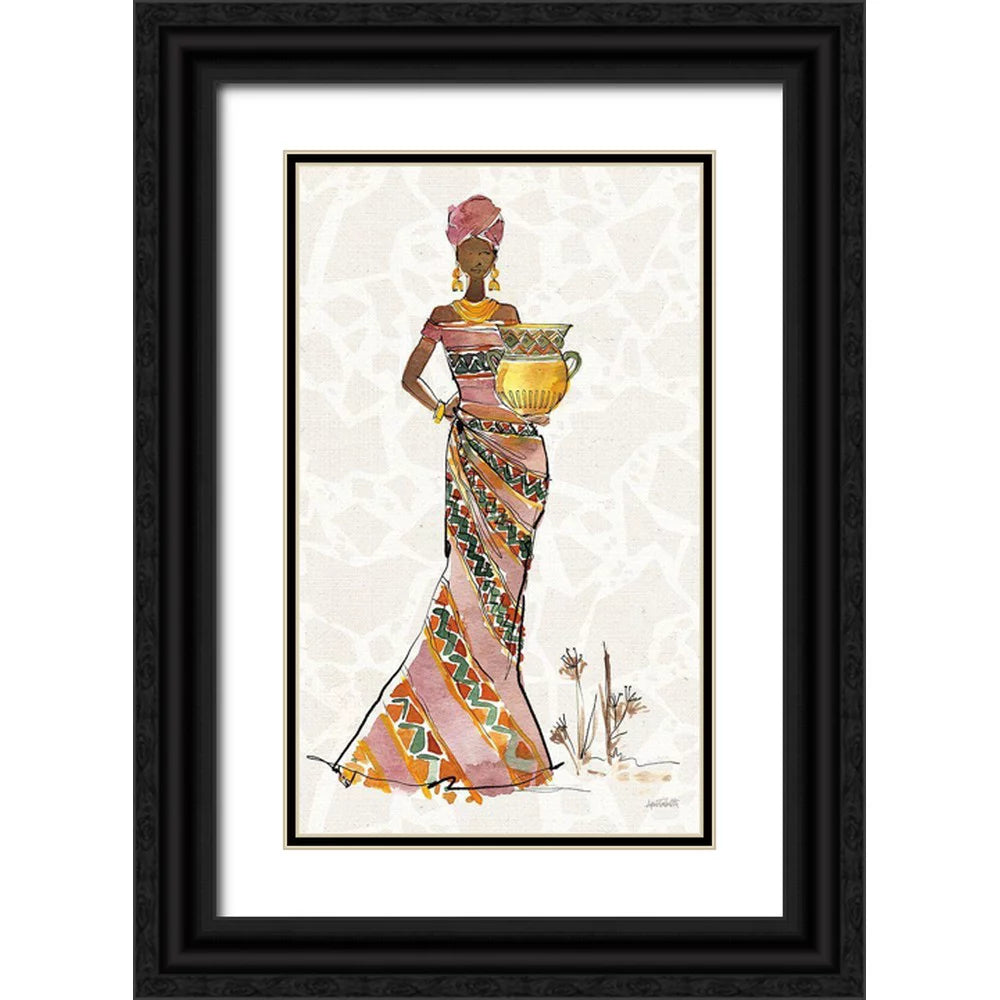 Black Ornate Wood Framed 10x14 Art Print B454489