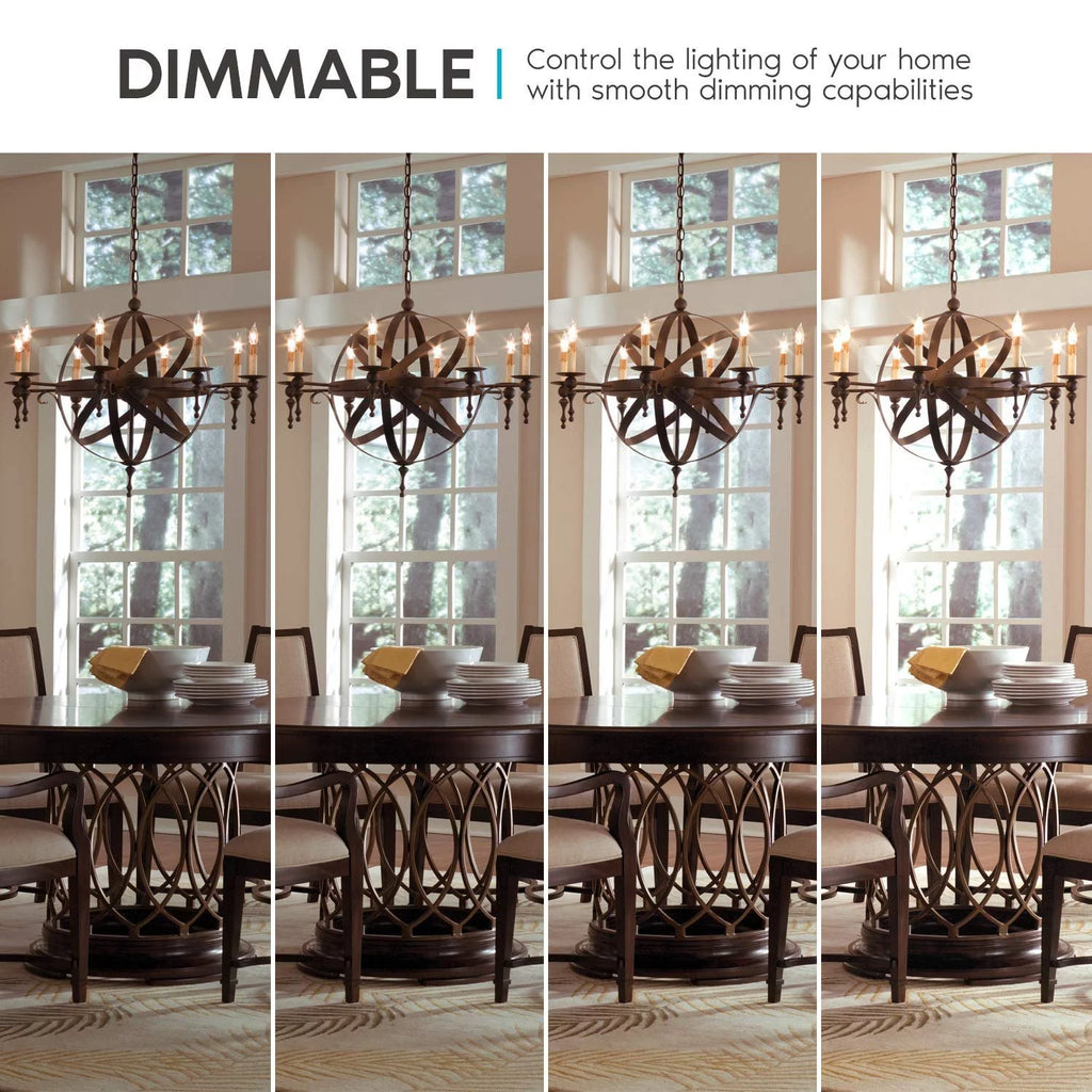 5W E12 Dimmable LED Light Bulbs 3000K 12-Pack Q868764