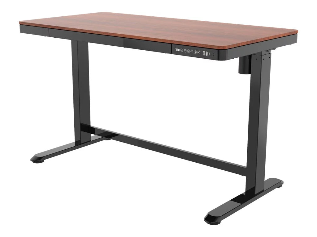 Sit/standing desk electric height adjustment walnut L73814