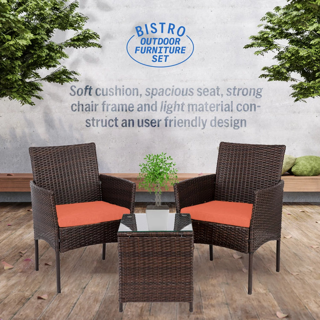 3 Piece Rattan Outdoor Furniture Set M11613