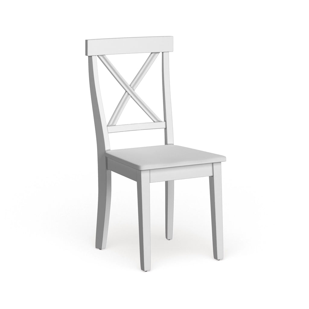 White Wood Dining Chairs Set of 2 T9988