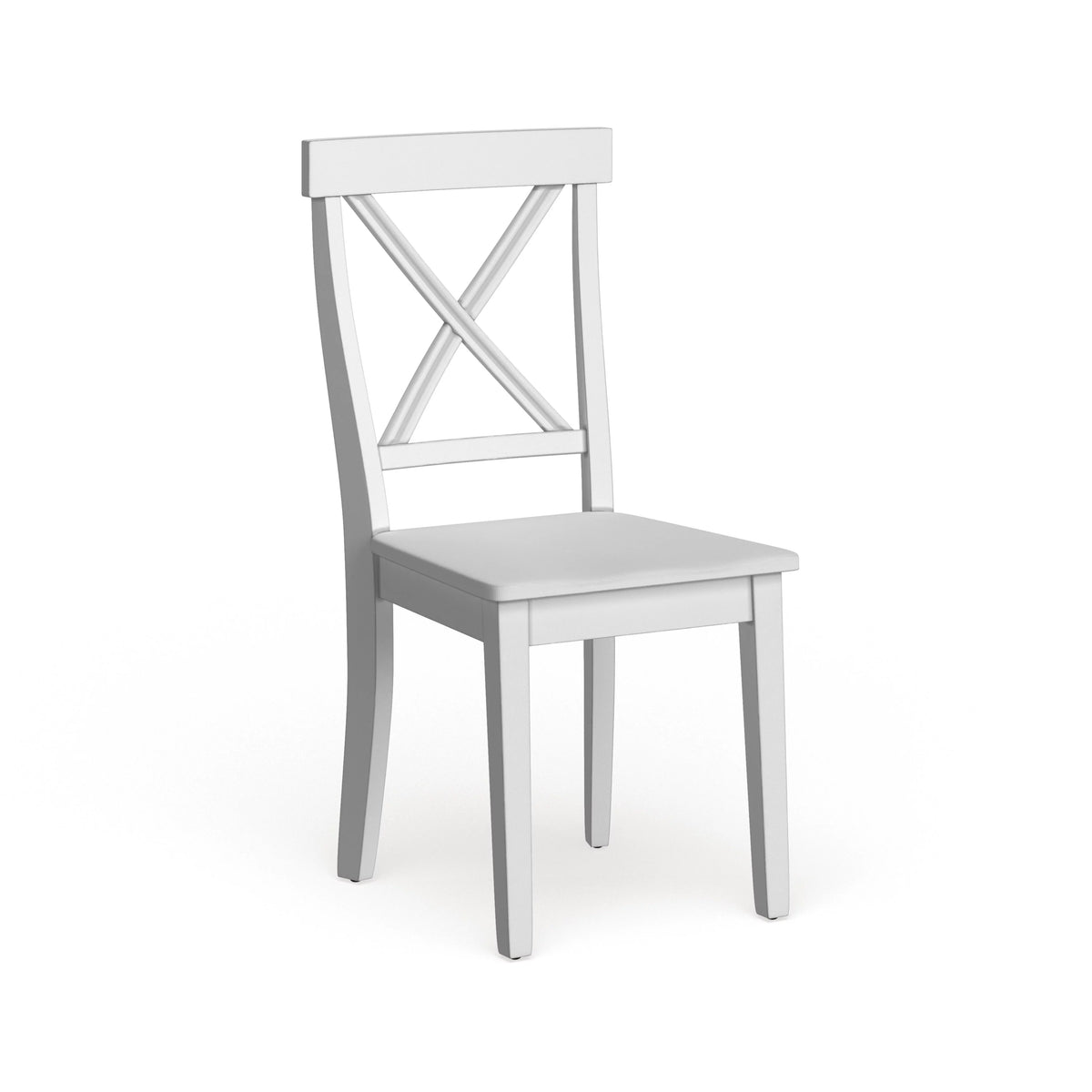 White Wood Dining Chairs Set of 2 T9988