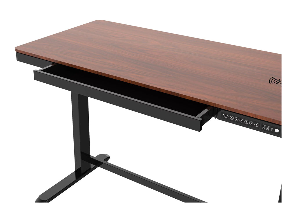 Sit/standing desk electric height adjustment walnut L73814