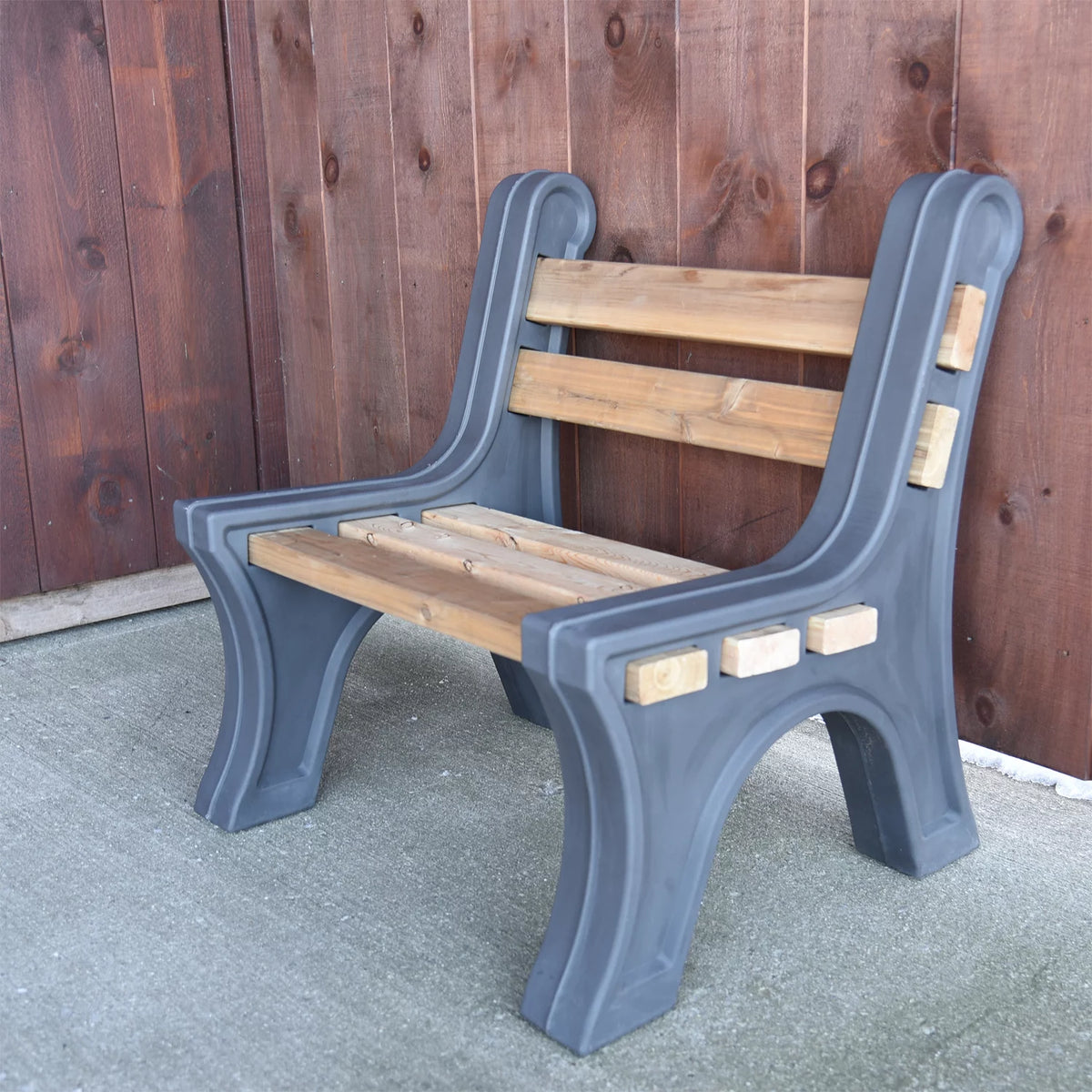 Lightweight Indoor or Outdoor Bench Ends Graphite V699899