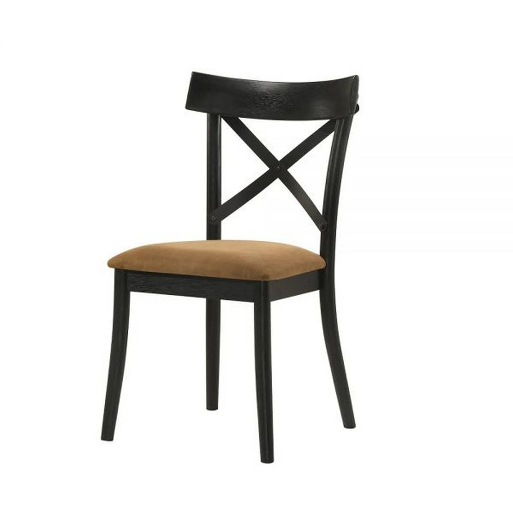 Brown and Black Dining Chair, Set of 2 Z771103