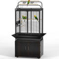 71-Inch Bird Cage with Play Top and Rolling Storage Cabinet E139