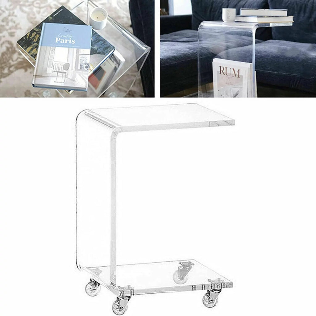 Transparent Acrylic C Shape Sofa Side Table M556