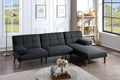Black 2pc Sectional Sofa Set X2493