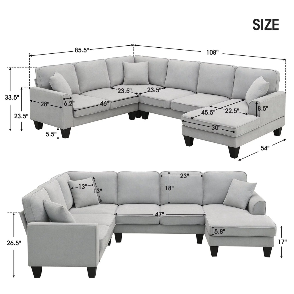 U-Shape Sectional Sofa Set C893577