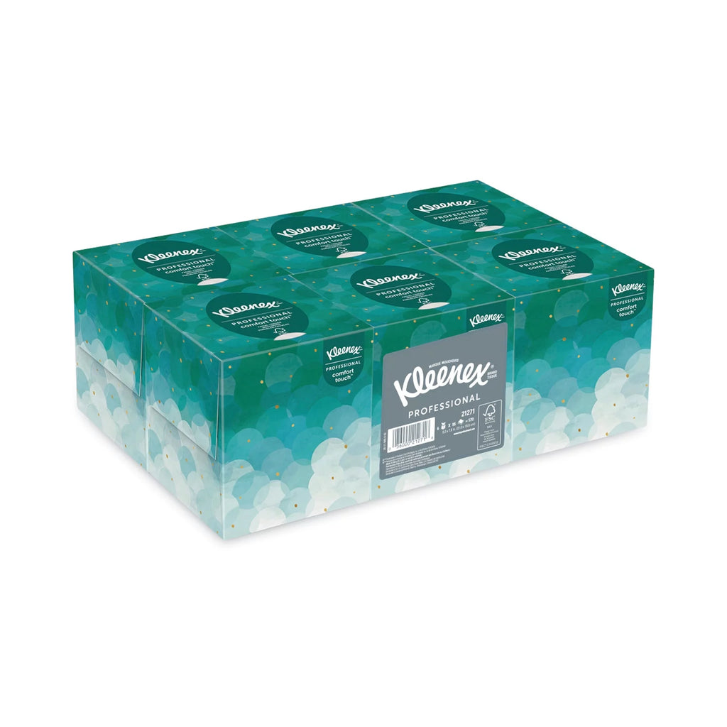 White 2-Ply Facial Tissue, 6 Boxes S413