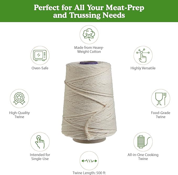 Food-Safe Cotton Cooking Twine 500ft H8918