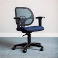 Blue Mesh Office Chair with Arms W75179