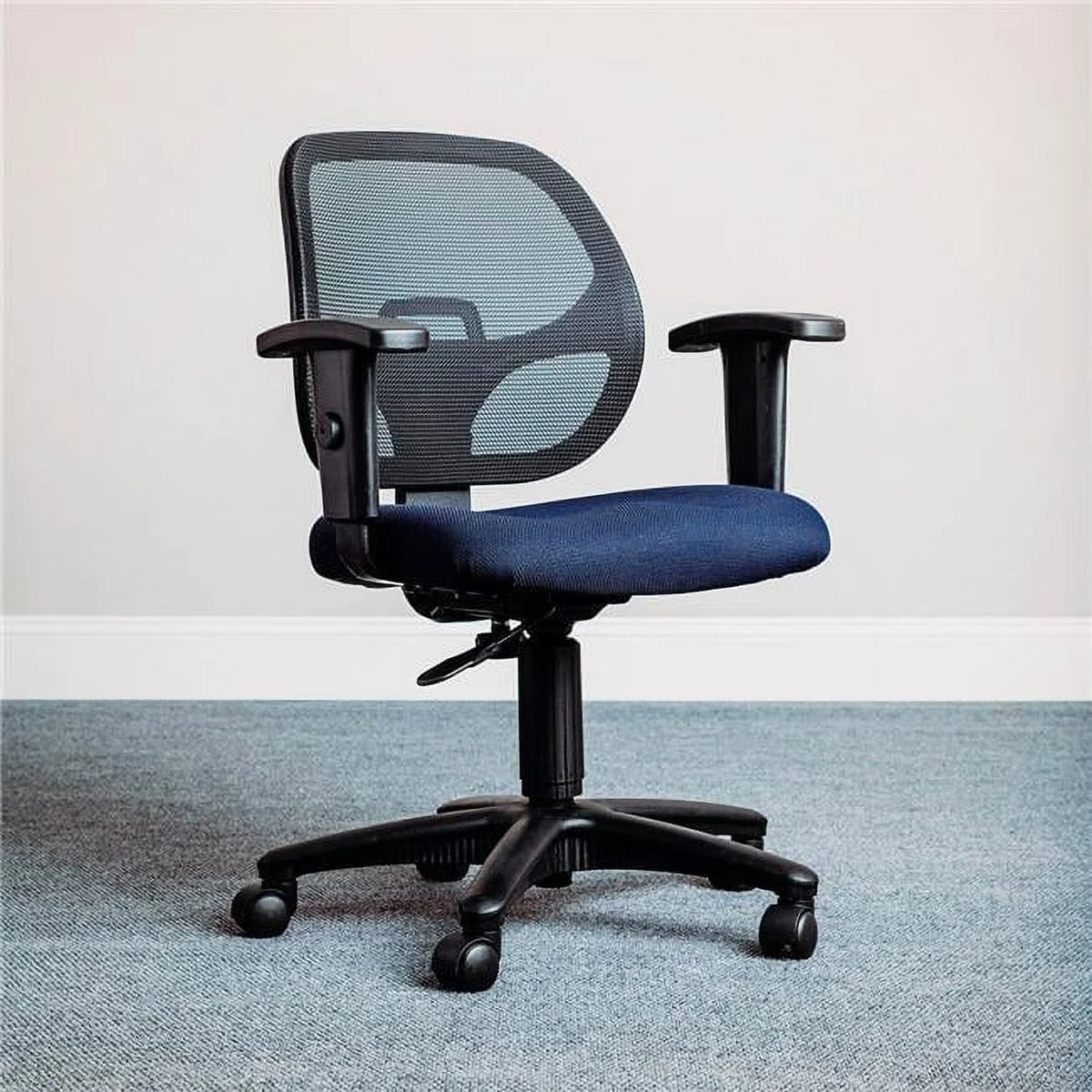 Blue Mesh Office Chair with Arms W75179