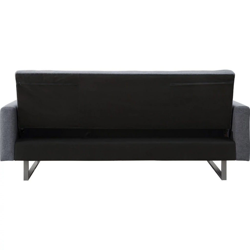 Adjustable Gray Sofa with Tufting and Sled Base H835