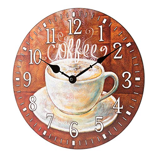 12-Inch Round Coffee Analog Wall Clock Z91172