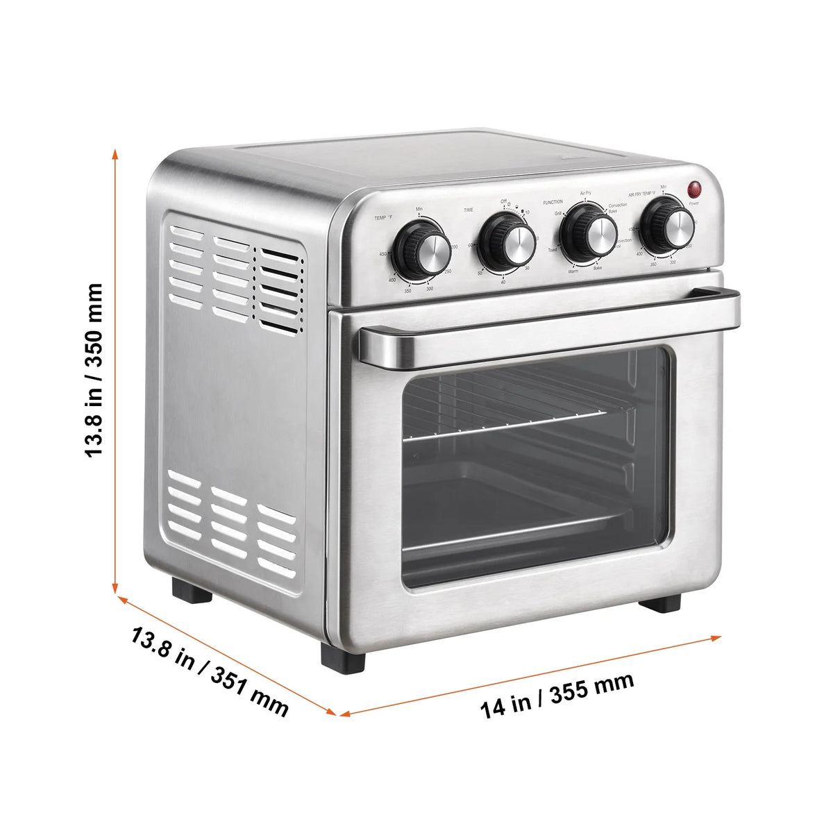 7-IN-1 Air Fryer Toaster Oven 18L Stainless Steel 1700W X9555