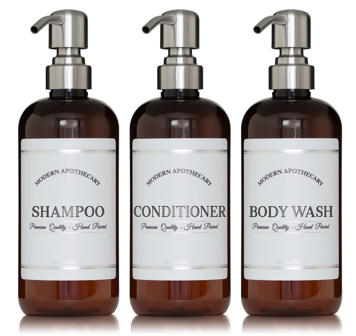 Refillable Body Wash, Shampoo and Conditioner Bottles 16 oz 3 Pack P53313