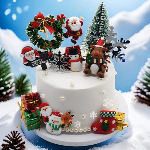 28 PCS Christmas Cake Decoration D2453